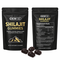 Bonbons Gommeux à l'Extrait de Résine de Shilajit Pur de l'Himalaya, Sans Sucre, Halal, Marque Privée OEM, Vente en Gros, Complément Énergétique