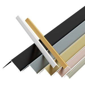 Aluminum Alloy Square Edge Trim Right-Angle Molding Tile Banding Corner <b>Sealing</b> & Protection Strip with Cutting Service - Product Image 1