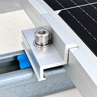 Support de fixation pour panneau solaire en alliage d'aluminium 6005, accessoires de montage de module PV pour système de support solaire sur toit métallique