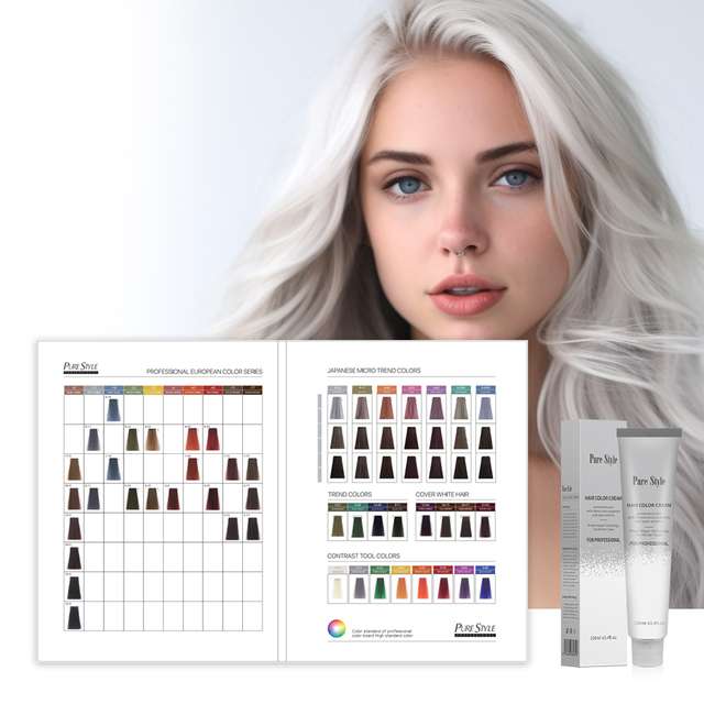 PureStyle in Stock Japanese Color Permanent Low Ammonia Color Hair Dye Cream