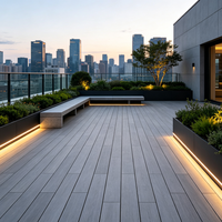 Planches de terrasse en composite co-extrudé recyclable pour la construction écologique