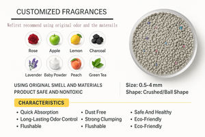 OEM ODM Usine de vente en gros de <span class=keywords><strong>litière</strong></span> pour chat en bentonite <span class=keywords><strong>agglomérante</strong></span> sphérique <span class=keywords><strong>minérale</strong></span> à base de zéolite et de charbon actif 5 kg - Product Image 3