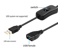 Cable de Alimentación USB de 28CM, Adaptador de Carga Universal para Dispositivos USB, Cable de Carga Ucable