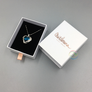 Luxury White Custom Logo Drawer Cardboard Pearl Necklace <strong>Jewelry</strong> <strong>Packaging</strong> - Product Image 2