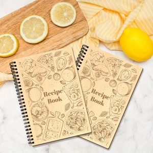 Élégant 1pc Grand Organisateur de Journal de Cuisine 5.71x8.27in Brun Spirale Design Parfait Cookbook-like pour Anniversaire Bloc-Notes - Product Image 2