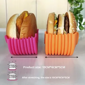Clip de silicona para hamburguesas, superventas transfronterizo, sin contacto, anticaída, multifuncional, soporte de bandeja con caja antideslizante - Product Image 4