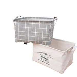 Handmade Collapsible Baby Clothing Cotton Fabric Storage Basket