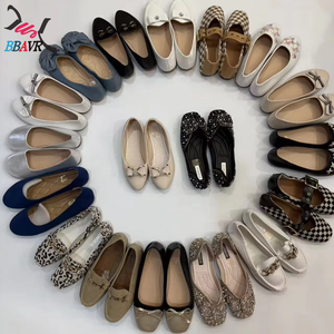 Zapatos Planos de Bailarina Baratos para Mujer, Lote de Fábrica, Conjunto de Zapatos Planos y Bolso para Mujer Africana en Stock - Product Image 1