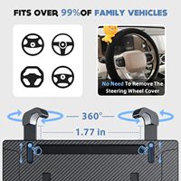 Plateau de volant de voiture 2-en-1 directement de l'usine, bureau portable pliable pour voiture et organisateur de rangement pour l'espace entre les sièges, MOQ 1 pièce, logo personnalisé