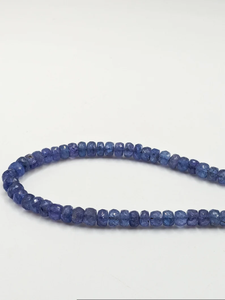 ลูกปัดแทนซาไนต์ธรรมชาติ 100% ทรงรอนเดลเหลี่ยมเพชรพลอย ขนาด 5.5-6.5 มม. ความยาว 14 นิ้ว คุณภาพเกรด AAA+ สีน้ำเงิน สำหรับทำจี้และเครื่องประดับ - Product Image 2