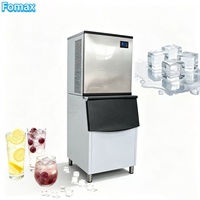 Máquina de Hielo en Cubos Comercial de 200 kg por Día, Máquina Automática de Acero Inoxidable para Hacer Hielo para Bares, Restaurantes y Negocios