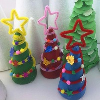 Nouvelle mousse conique pour décor de noël boule en mousse pour matériel de bricolage accessoires en argile Ultra légère pour cadeau