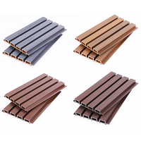 Panel Dinding PVC WPC Motif Kayu Modern Desain Tembok Besar Cina, Papan Dinding Dekoratif Berlubang Kecil untuk Hotel