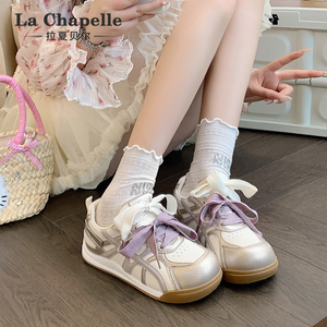 Nuevos Zapatos Deportivos Casuales de Mujer Estilo Coreano <span class=keywords><strong>La</strong></span> <span class=keywords><strong>Chapelle</strong></span>, con Cordones, de Cuero Suave, Ligeros, Transpirables, para Caminar al Aire Libre - Product Image 2