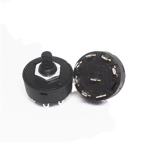 RV005 3A 10A 250VAC Interruptores giratorios redondos Interruptor de 8 posiciones de 9 pines para licuadora para vehículos recreativos y otras aplicaciones - Product Image 1