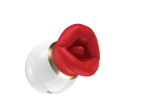 Vibratore Rosso a Forma di Labbra per Adulti, con Funzione di Leccata e Suzione, Stimolatore per Seno e Capezzoli, Impermeabile - Product Image 2