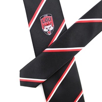 Cravate personnalisée pour homme, faite à la main, rayée, pour équipe sportive de football, en polyester tissé, avec logo, cravates fines pour club