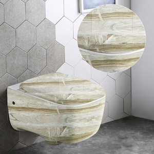 Offre spéciale pour la vente en gros de toilettes murales en céramique sans bride, avec abattant à fermeture douce, pour salle de bain - Product Image 6