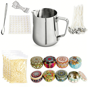 Kit de démarrage pour bougies en cire de paraffine : colorants, parfums, fournitures en pot, matériaux de studio et d'artisanat pour débutants, fabrication artisanale - Product Image 1