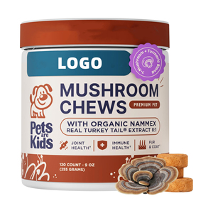 Vet Immune Chews for Dogs Soft Chews Soutient la santé du foie énergétique avec queue de dinde Reishi Milk Thistle Shiny Coat Supplément pour animaux de compagnie - Product Image 1