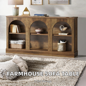 Modern Convertible Solid Wood <b>Console</b> <b>Table</b> with 3-Tier Storage <b>for</b> Entryway and Living Room - Product Image 2