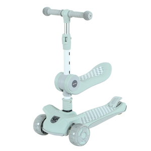 Trottinette Enfant Pliable d'Extérieur 2-en-1 à Trois Roues en PU, Siège Intégré, Hauteur Réglable, pour Enfants de <span class=keywords><strong>18</strong></span> <span class=keywords><strong>Mois</strong></span> à 14 Ans - <span class=keywords><strong>Meilleure</strong></span> Vente 2026 - Product Image 2