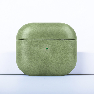 DL véritable Crazy Horse cuir couture étui de protection écouteurs <span class=keywords><strong>coque</strong></span> de Protection casque Compatible pour <span class=keywords><strong>Airpods</strong></span> étui pour écouteurs - Product Image 1