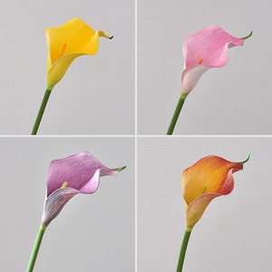Single <strong>Stem</strong> Medium-sized Long Stemmed Artificial Calla Lilies Made of EVA <strong>Cotton</strong> Faux Flowers for Home Decor - Product Image 3