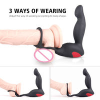Vibromasseur anal télécommandé 9 modes pour hommes, anneau pénien et plug anal en silicone pour massage de la prostate