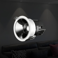 Luminaires de plafond à grille anti-éblouissement à coupelle profonde, pour usage commercial/résidentiel, avec source lumineuse COB CRI 90, fournis directement par l'usine