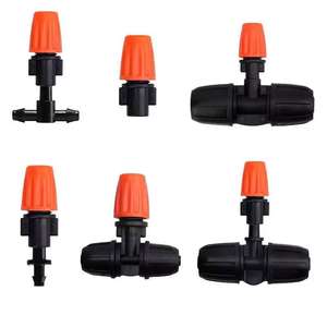 Kit de buses de pulvérisation orange réglables, petites, en plastique, à connexion rapide, pour l'irrigation des serres, le refroidissement et la suppression de la poussière - Product Image 1