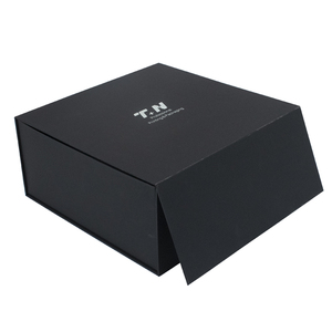 Custom Black Kraft Paper <b>Foldable</b> Gift <b>Boxes</b> with Glossy Lamination Recycled Rigid <b>Boxes</b> for Cosmetic & Skin Care Packaging - Product Image 1