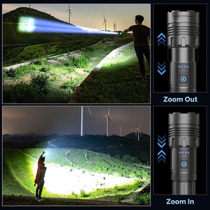 Lampe torche LED rechargeable 5000mAh, lumière d'urgence portable pour l'extérieur avec cordon de charge USB - Product Image 4