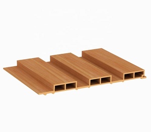 Nghệ thuật chống cháy WPC Trần cho trang trí nội thất Gỗ nhựa composite gạch trần trong dải hình dạng cho khách sạn sử dụng - Product Image 3