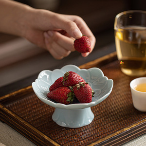 Plato de Porcelana con Forma de Flor, Estilo Chino, para Frutas, Postres y Té de la Tarde - Product Image 1