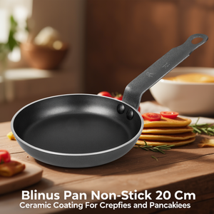 Padella antiaderente per blin, 20 cm, rivestimento in ceramica per crêpes e pancake - Product Image 3