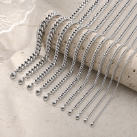 Chaîne cubaine en acier inoxydable, hypoallergénique, inaltérable, bijoux de mode pour hommes et femmes, chaînes pour la fabrication de colliers