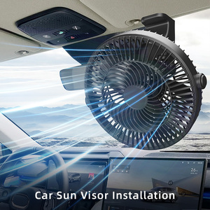 Truck <b>Car</b> Fan Large Fan for Suv Adjustable Stepless Wind Speed Ceiling Fan Suction Cup Base with <b>Clamp</b> Fan <b>Car</b> Accessories - Product Image 3