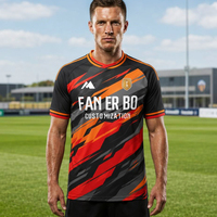 Ensemble de maillots de football personnalisés pour hommes, numéros d'équipe imprimés, col rond, manches courtes, séchage rapide, respirant, uniforme d'entraînement pour adultes