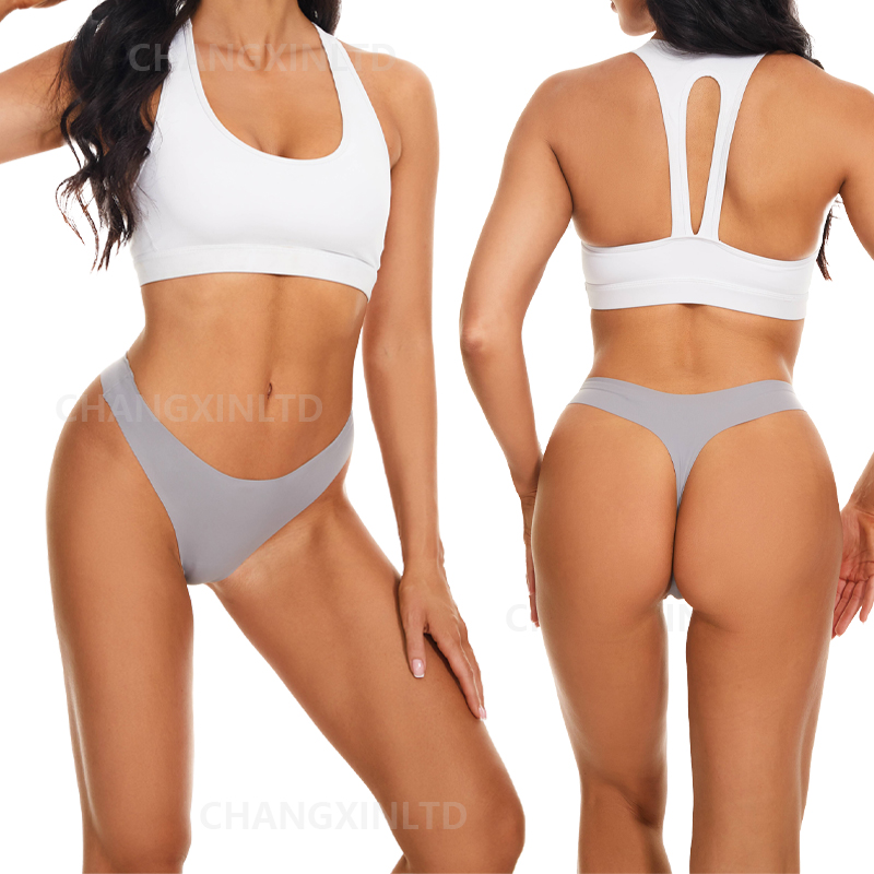Wholesale Sexy Thong Panties Seamless Laser Cutting Low-Rise Ladies Underwear Pants Traceless Breathable Thong Panties Women