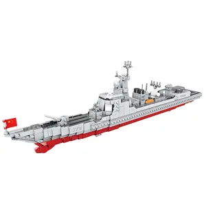 Blocs de construction de navires militaires classiques jouets destructeur de missiles de classe III Maritime 1359 pièces briques jouets pour enfants