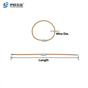 Porte-clés en câble métallique coloré en acier inoxydable YIWANG - Product Image 3