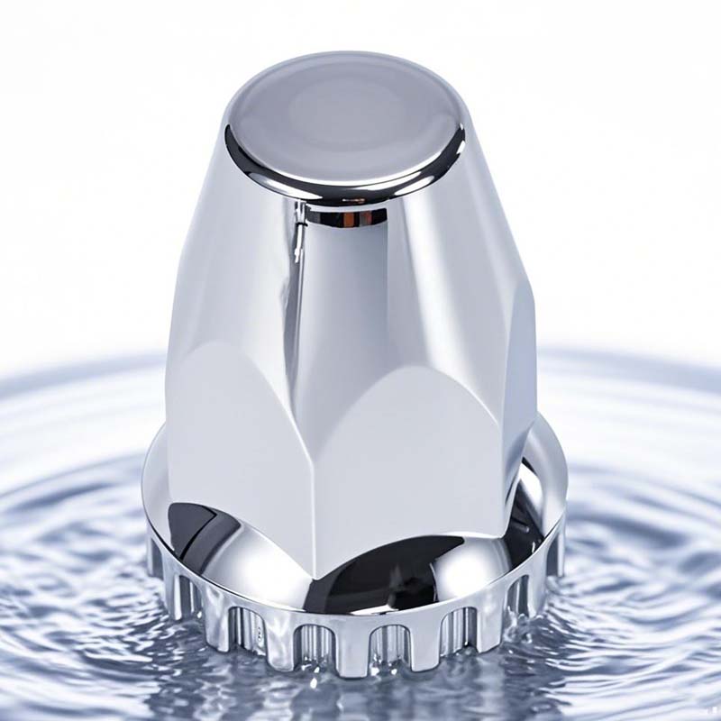 60 Pack 33mm X 3.5" Lug Nut Covers - Screw-On Chrome ABS Caps For Semi Trucks & Trailers, Anti-Rust