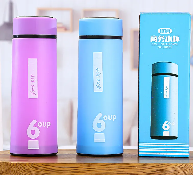 GXP-taza con logotipo personalizado, botella de agua de vidrio flexible, de plástico, para gimnasio y turismo