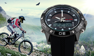 DFS1028 3ATM <b>Waterproof</b> Solar Energy Saving Digital <b>Watch</b> Outdoor Sports Students <b>Watch</b> - Product Image 6