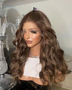 Perruque en <span class=keywords><strong>cheveux</strong></span> humains vierges de qualité juive, densité 150% |   100% Vierge Non Traitée Un Seul Donneur |   <span class=keywords><strong>Cheveux</strong></span> longs brun ombré avec dentelle suisse à l'avant - Product Image 2