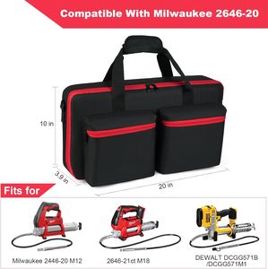 <span class=keywords><strong>Sac</strong></span> à <span class=keywords><strong>outils</strong></span> de remplacement pour pistolet à graisse, compatible avec DeWalt DCGG571B et <span class=keywords><strong>Milwaukee</strong></span> M18/M12, étui de rangement portable - Étui seul - Product Image 2