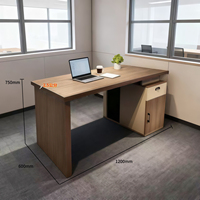 Bureau de direction moderne, grand bureau en bois pour patron avec armoire de rangement, bureau d'ordinateur pour le bureau à domicile