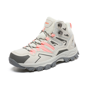 Hiking <b>Boots</b> Unisex High Top Outdoor Trail Running Shoes Flat Heel Standard Thickness Front <b>Laces</b> - Product Image 5