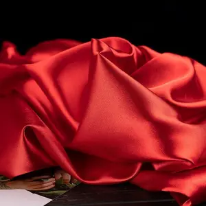 Grosir kain Satin sutra untuk gaun pernikahan kain lapisan 100% poliester kain Satin melar